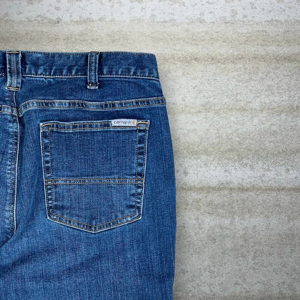 Vintage 90s Carhartt Jeans Womens 6 Slim Fit Bootcut Dark Wash Denim - Picture 3 of 6